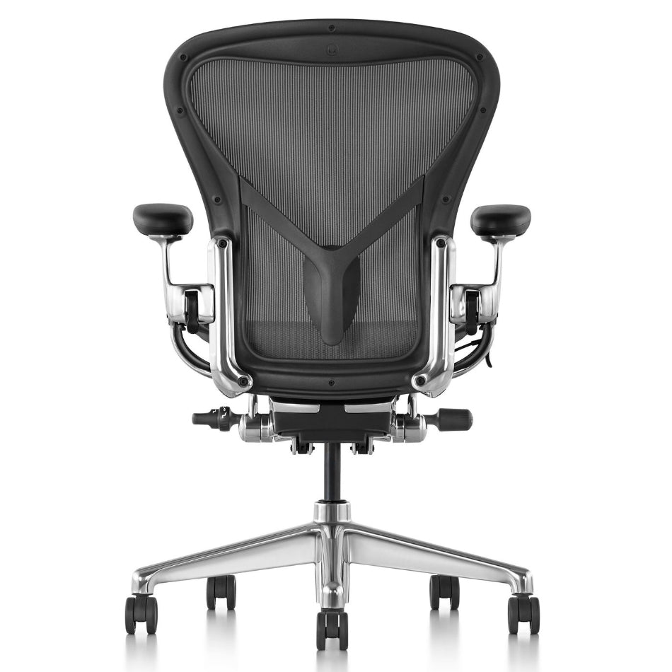 Herman Miller Aeron Remastered Aluminium poli remis à neuf
