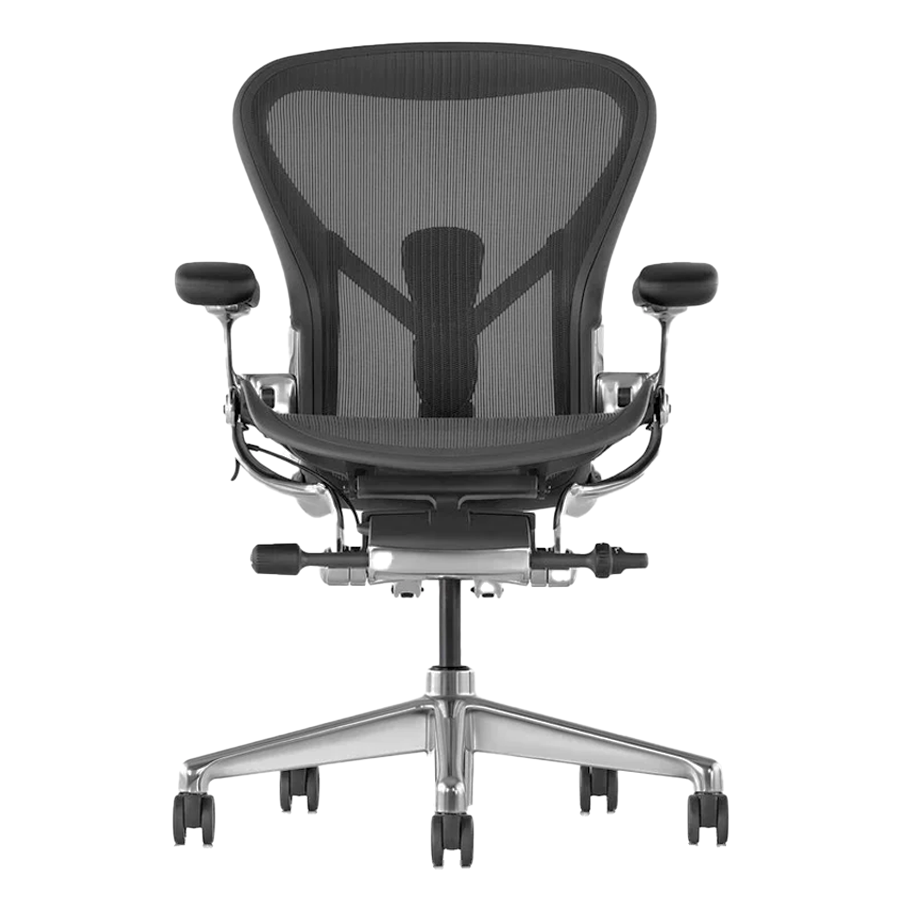 Herman Miller Aeron Remastered Aluminium polished Refurbished
