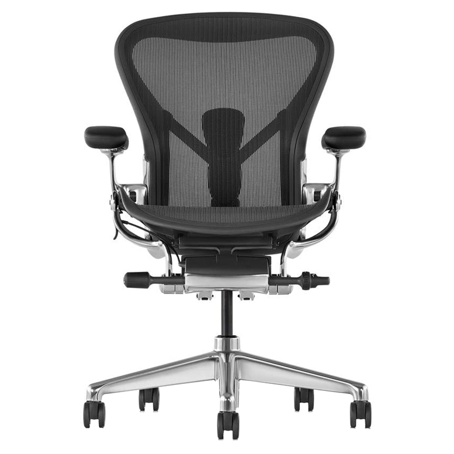 Herman Miller Aeron Remastered Aluminium polished Refurbished